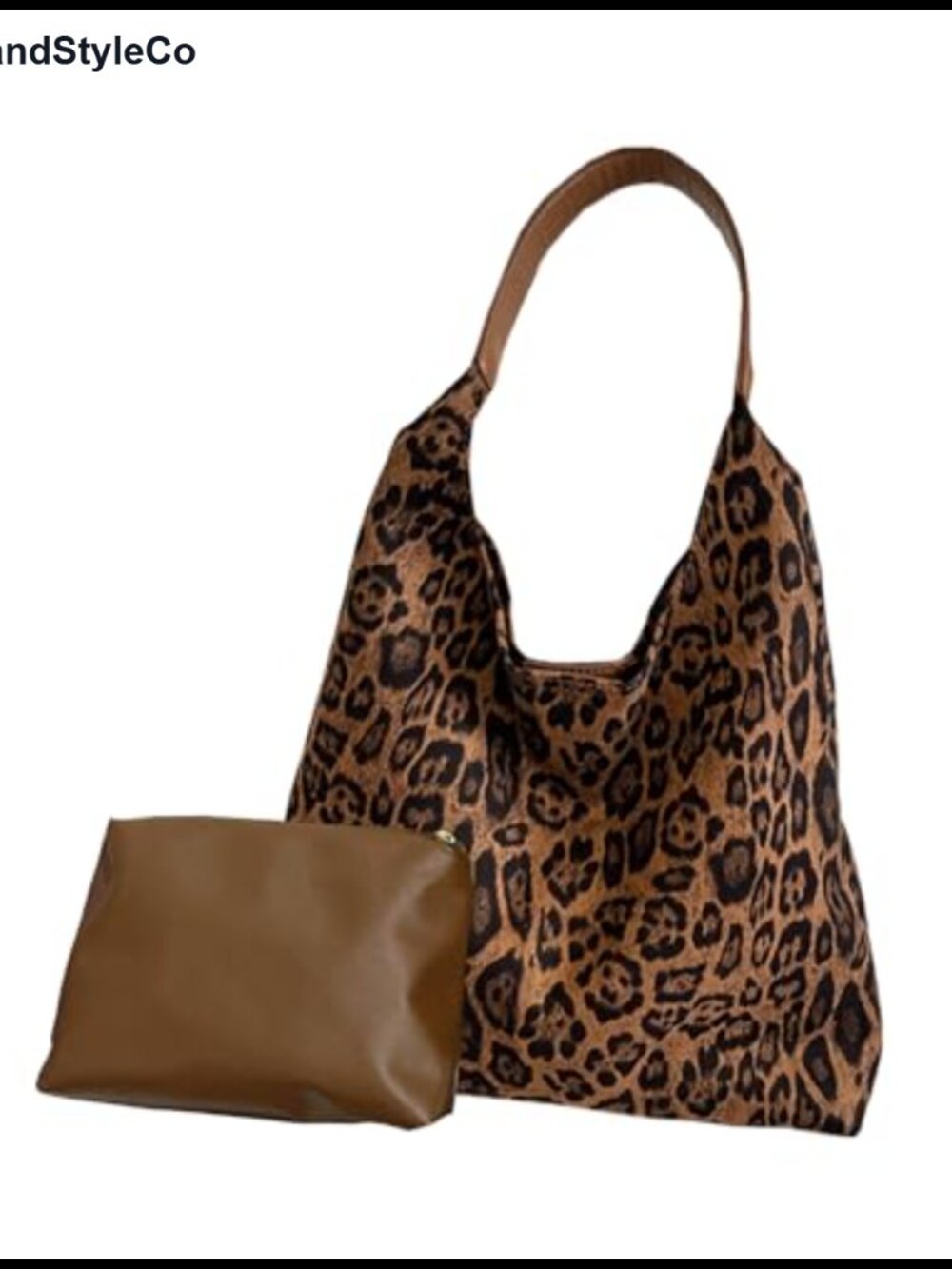 EUC Leopard Print Hobo with Tan Pouch